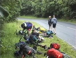 Lunch near Pencastell, Llanilar, 14.6 miles into the ride